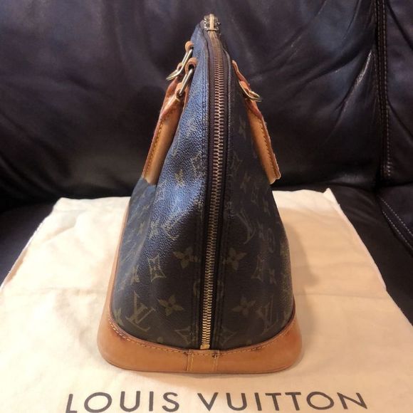 LOUIS VUITTON Alma Monogram Top Handle Crossbody Shoulder Bag BA0927 - Picture 13 of 17